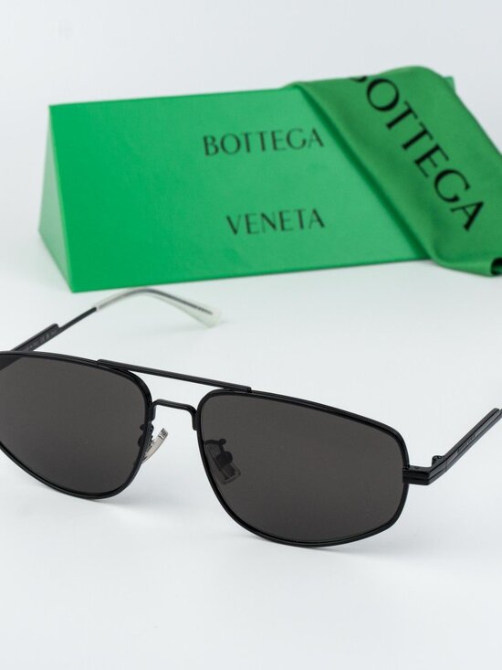Bottega Veneta Women Sunglasses Black Grey Pilot BV1125S 001 BRAND NEW main image 8